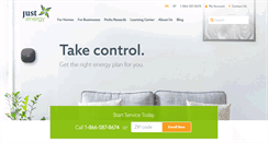 Desktop Screenshot of justenergy.com